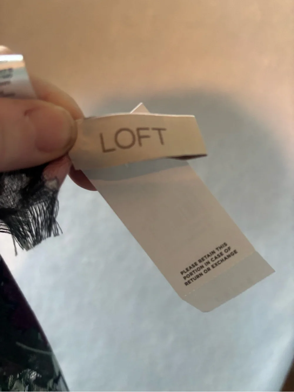 Loft Floral Print Charcoal/Black Wrap Scarf